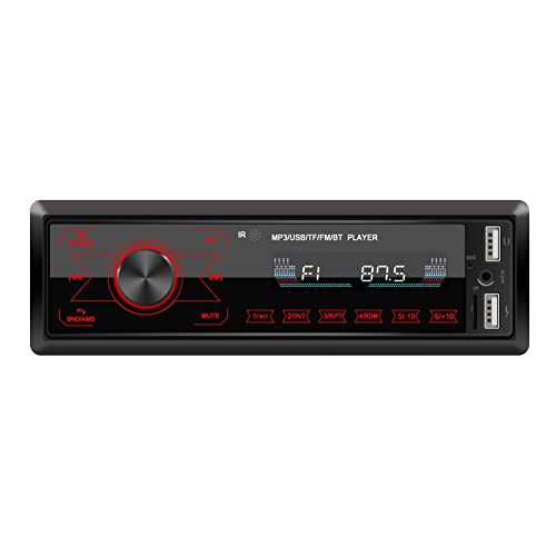 Car Stereo Bluetooth Touch Screen Car Radio Bluetooth 4x60W 7 Colours 2USB/SD/AUX Hands Free Bluetooth 87.5-108M Car Audio with Remote Control Radio Bluetooth for Car