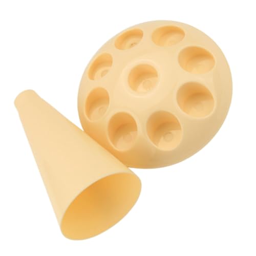 GLEAVI soporte para manga pastelera soporte para bolsas Formación de hielo tubería de crema Pararse frío puntas de tubería gigantes forma de escarcha el plastico Yellow