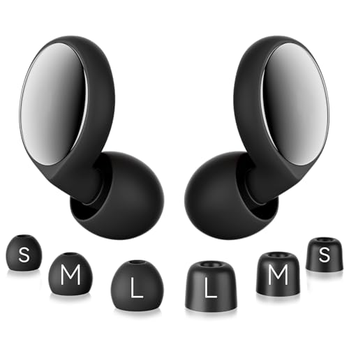 Ear Plugs for Noise Reduction, Silicone Comfy Ear Plugs for Sleeping Noise Cancelling, Reusable Soft...