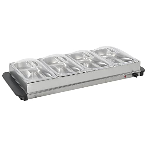 FAMIROSA Buffetwärmer Edelstahl 400 W 4 x 2,5 L – Bild 3