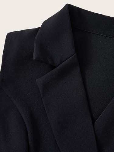 Women's Double Breasted Wrap Sleeveless Blazer Notched Lapel Collar Work Office Vest Jacket3