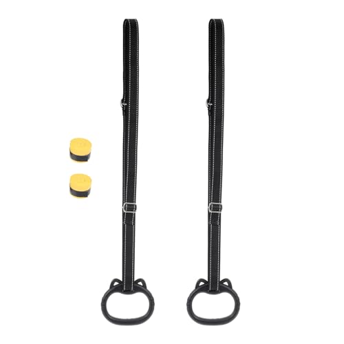 MUSISALY Aros de Fitness Correas Ajustables de 2 M Juego de 2 Anillos de Entrenamiento para Casa y Gimnasio Herramienta de Ejercicios para Fuerza y Estiramiento