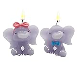 2 PCS Cute Elephant Aesthetic Candles, Trendy Pair Elephants Candle, Handmade Adorable Cute Elephant