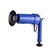 Air Pressure Drain Pump Pipe Dredge Tools, Air Power Drain Blaster, High Pressure Drain Opener for Toilet Bathroom, Suite for Dredging Home Toilet Bathtub Sink with 4 Suckers#5111(Blue)
