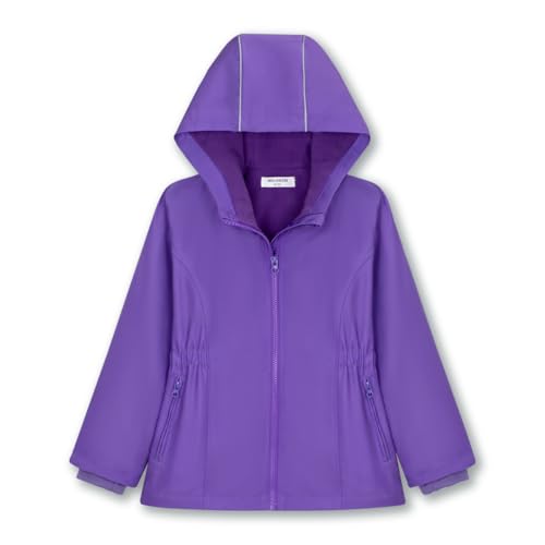 Image of WELAKEN Fleece lined Jackets with Water-Resistance Frabic for Kid's & Toddler II Girl's Rain Jacket & coats