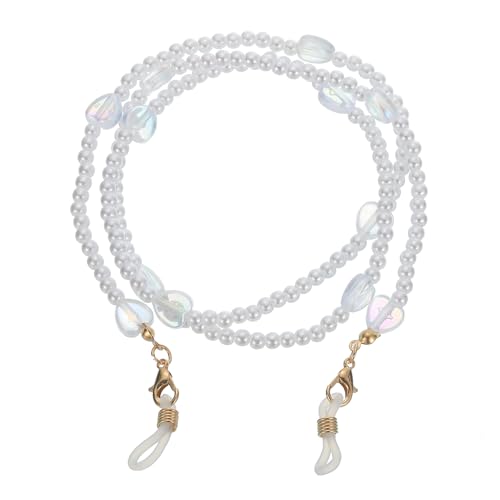 Image of uxcell Beads Eyeglass Chain, Pearl Glasses Strap Eyewear Retainer Chain Around Neck Sunglass Holder for Girls Women