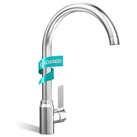 UHOUSEST Polished Chrome Kitchen Tap Cover