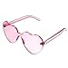 Produktbild BESTOYARD Herz Sonnenbrille Retro farbige Gläser Brille Herzform Valentinstag Karneval Party Brille für Frauen Männer (Rosa)