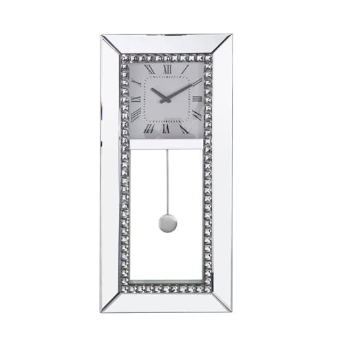 Acme Lotus Wall Clock with Faux Crystal