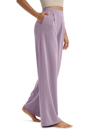 Image of ODODOS Modal Soft Wide Leg Pants for Women High Waist Casual Relaxed Pants with Pockets-27 /29 inch / 31 inch Inseam