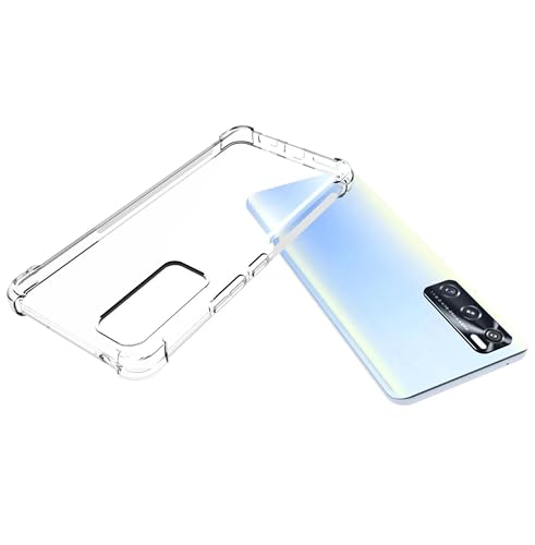 Image of Lustree Compatible with vivo V20 SE Back Cover| Clear + TPU Case with 4 Corner Air Cushion Protection & Camera Protection | Slim& Stylus Cover for vivo V20 SE