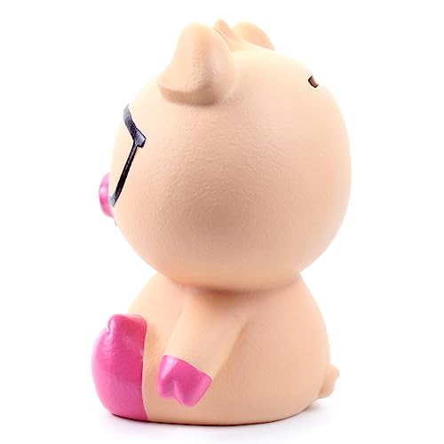 Image of Winsterch Ceramic Piggy Bank, Cute,Pig Money Bank for Kids & Adults | 7.49x 5.9 Inches, Large Capacity, Combines Educational and Decorative Functions, Saving Box Coin Bank Gift for Girls
