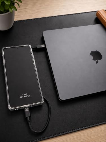 Image of USB Type C to Type C Cable Fast Charging & High Speed Data Sync Braided USB-C (Black)