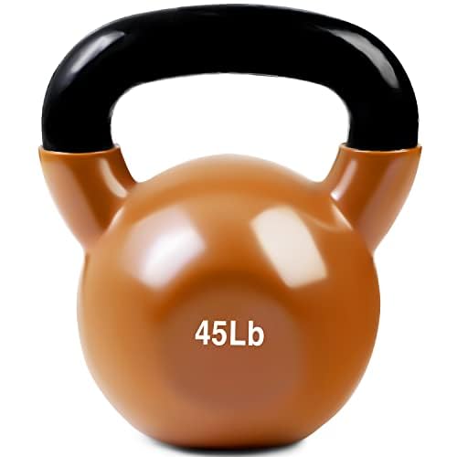 JFIT 45 lb Vinyl Coated Kettlebell