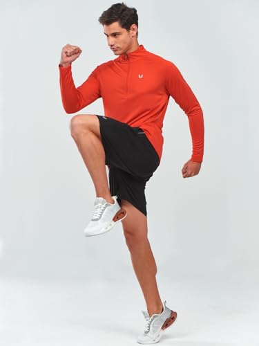 Image of NORTHYARD Men's Quarter Zip Pullover Athletic Running Shirt Long Sleeve