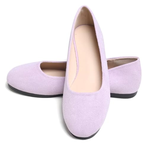 Image of Dear Time Women's Flats Comfortable Slip On Ballet Flats Soft Solid Casual Shoes