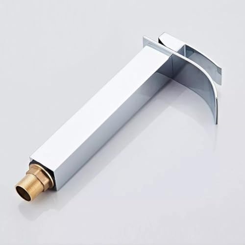 Torneira Cascata Alta Prata Monocomando Para Banheiro Alto Padrão Bica Alta Cromada Great Home