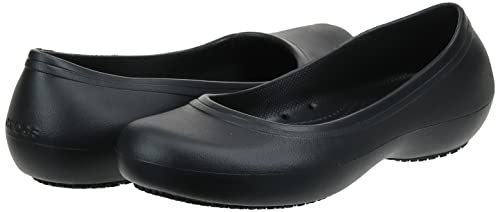 Crocs Women's At Work Ballet Flats| Slip Resistant Shoes, Black, 7 Women #TOP6