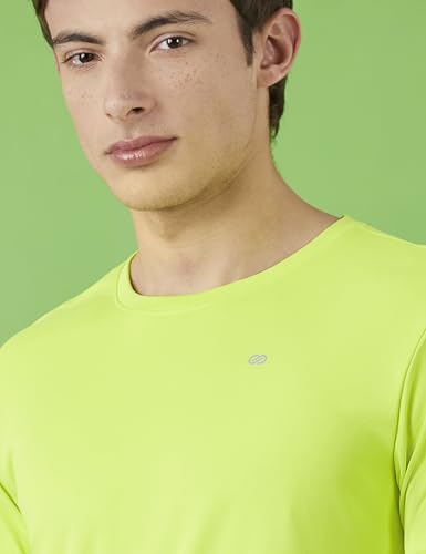 Image of Amazon Brand - Symbol Men's Solid Active Regular Fit Sports T-Shirt | Round Neck | Half Sleeve (Available in Plus Sizes)