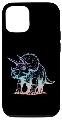 �g���P���g�v�X�A�����A����, Triceratops, Dino, Dinosaur �X�}�z�P�[�X iPhone 12/12 Pro �p