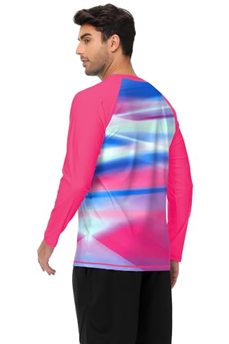 Image of AOBUTE Mens Long Sleeve Swim Shirt Quick Dry Sun Protection Rash Guard