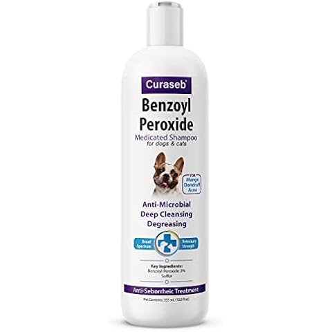 Curaseb Benzoyl Peroxide Dog Shampoo – Relieves Dandruff, Scaling, Scratching and Folliculitis, Veterinary Strength Formula Cover