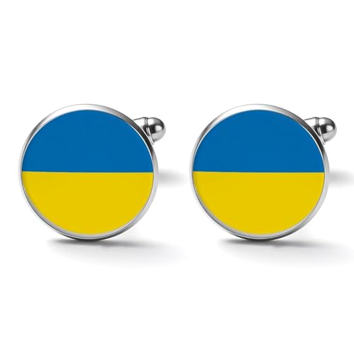 Mancuernillas bandera de Ucrania para hombre miniatura 2