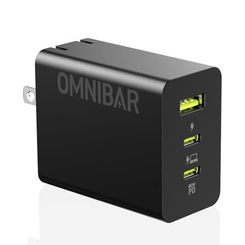 Image of 65W USB C Charger, 3-Port GaN Compact USB C Wall Charger Block with Foldable Plug, Type C Charger Fast Charging Block for MacBook, iPad, iPhone 17 /16 /15 /14, Samsung S26 /S25 /S24, Switch, Black