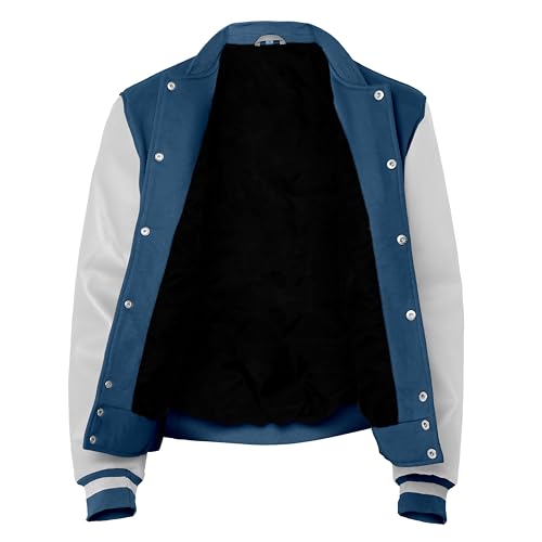 Image of Baseball Wool Letterman Varsity Faux Leather Sleeve For Men | Wool Varsity Bomber Jacket