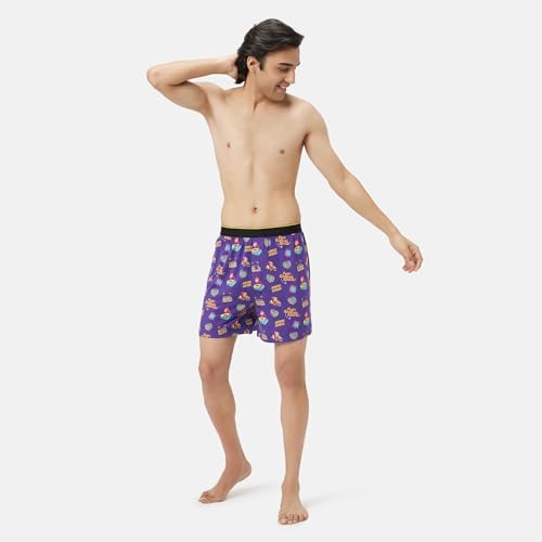 Image of Bummer Micro Modal Boxer Shorts for Men - Ultra Soft & Breathable, 3 Times Softer Than Cotton, Anti-Bacterial, Stretchable for Ultimate Comfort & Style, Pack of 1 (A Shark Tank Product)