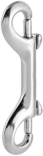 POFET 2 pezzi 100 mm-316 acciaio inox doppia estremità bullone a scatto clip doppia estremità scatto catena immersione clip per secchio acqua/cane guinzaglio animale domestico secchio