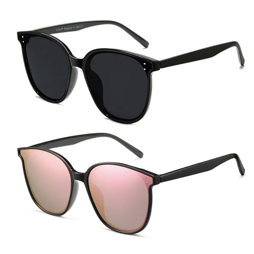 Image of Cyxus Oversized Cat Eye Sunglasses for Women Polarized Lens UV Protection for Beach Music Festivals Shopping 1902