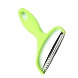 QUXVUIS Rostfreier, waschbarer Kohlschneider, rutschfeste Oberfläche mit Kunststoffgriff, Reiben, breite Öffnung, Obstschäler, Kartoffel