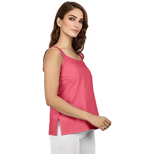 Image of Cotton Short Camisole Non-Stretchable Slip for Women | Short Kurti Slip | Short Camisole | Half-Length Lining | Waist Length Inner | Sameez | Samij(Half Slip)