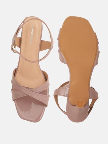 Image of DROP BOLD | Elegant Square Toe Mules Slim Heel Sandals for Women & Girls Stylish, Comfortable Stilettos Heel Sandal for Every Occasion