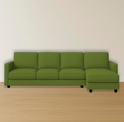 Image of The MM Furniture store Premium Fabric Sofa - Olive (6 Seater - RHS)