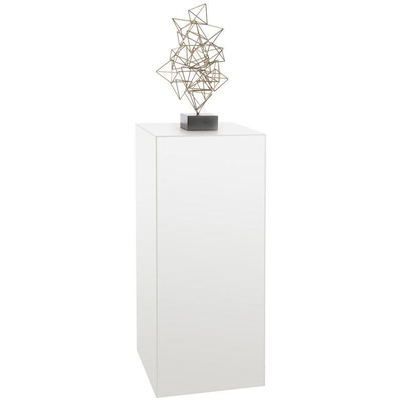 Image of shopPOPdisplays White Expanded PVC Display Pedestal - Lightweight, Portable & Durable for Events, Trade Shows - 50 lb. Capacity (11.5 inch W x 11.5 inch L x 30 inch H)