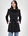 Michael Kors Women's Trench Coat Style Raincoat with Detachable Hood, Black, Medium