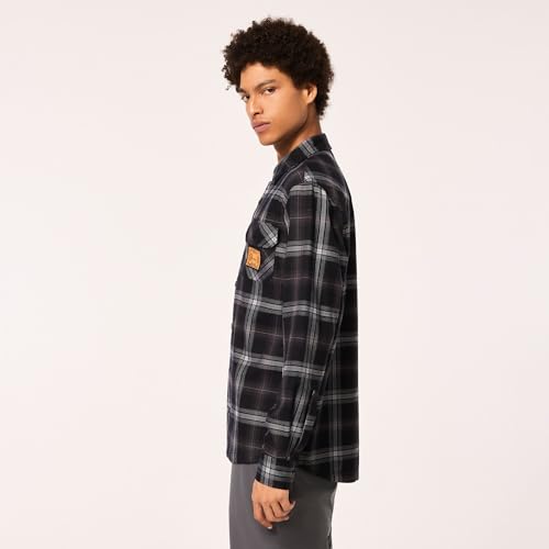 Image of Oakley Men's Team Collection Skull Flannel Shirt