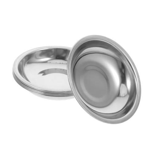 ULTECHNOVO 6pcs Stainless Steel Tea Bag Dish Tray Round for Tea Bags Drip Tray Easy to Clean Storage for Strainers