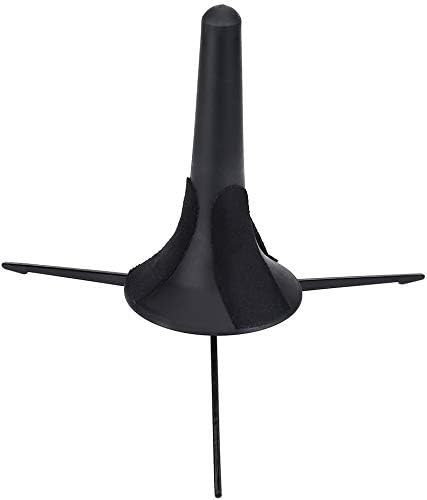 Jiayouy Black Portable Trumpet Stand Holder Metal Tripod Holder Stand Foldable - 6.7" x4.5"