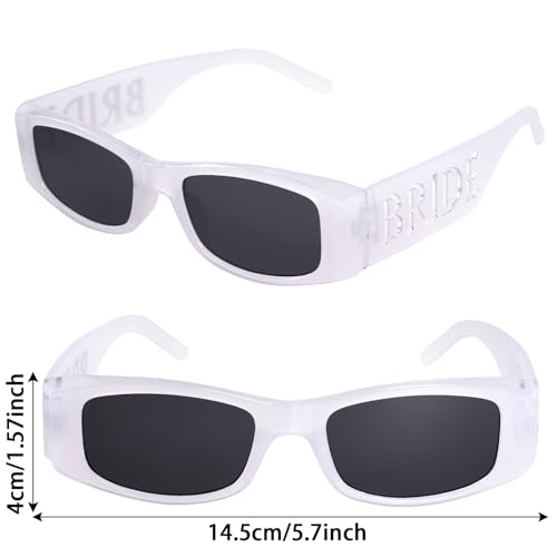 White Bride Sunglasses, Bachelorette Party Sunnies, Bride To Be Gift, Bridal Shower Accessories, Engagement Decorations (White)3