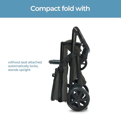 Image of Mompush Baby Stroller, Convertible 2-in-1, Infant Car Seat Compatible, Includes Adapter - Sturdy Full-Size Infant Stroller for Family Adventures