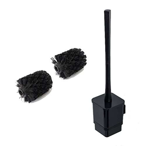 Toilet Brush Toilet Brush and Holder Set, Bathroom Toilet Brush and Holder,Wall Mounted,Toilet Bowl Cleaner Brush,Quick-Drying,Toilet Brush Set,for Bathroom Cleaning-black-37x10x8cm (Color : Gold