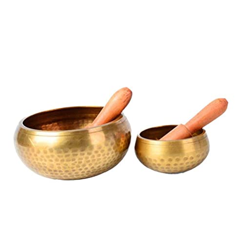 Cabilock 10.5x10.5x5cm Manual Tapping Metal Craft Nepal Bowl Meditation Bowl Engraved Design Relaxation Aid