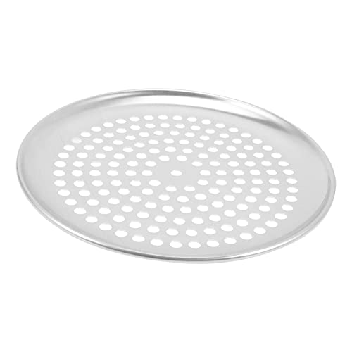 Housoutil Bandeja para Pizza Perforada De Acero Inoxidable, Diámetro 23 Cm, Molde para Hornear con Orificios Uniformes, Antiadherente, Adecuado para Horno Doméstico y Uso Gastronómico Profesional