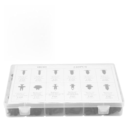Remaches de coche para eliminar ruidos en el parachoques con clips universales de plástico negro