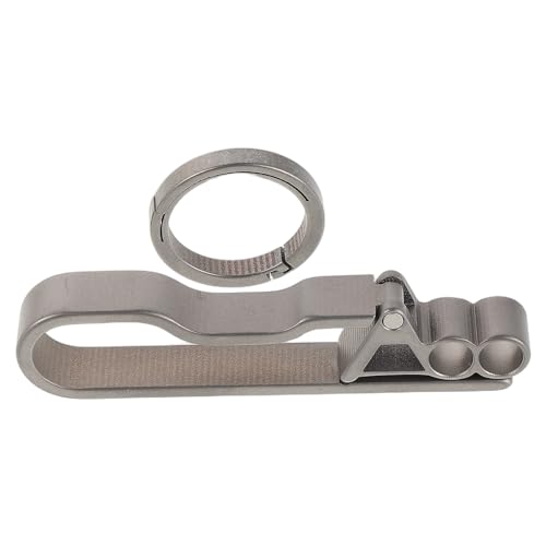 Porte-clés titane détachable anti-perte avec clip de ceinture robuste