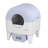 Fumoi automatic litter box,App Control,Safety Sensor,Washable Litter trays | 95L Large Capacity,Safety Protection,Self cleaning litter box for Multiple Cats,2 Roll Garbage Bags,Grey