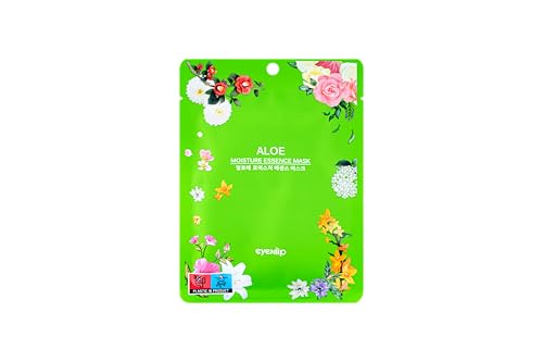 eyenlip アロエ モイスチャー エッセンス マスク 25ml x 10枚 保湿 シートマスク アロエベラ葉エキス配合 アボカドエキス配合 韓国コスメ フェイスケア Moisture Essence Mask x 10ea #Aloe